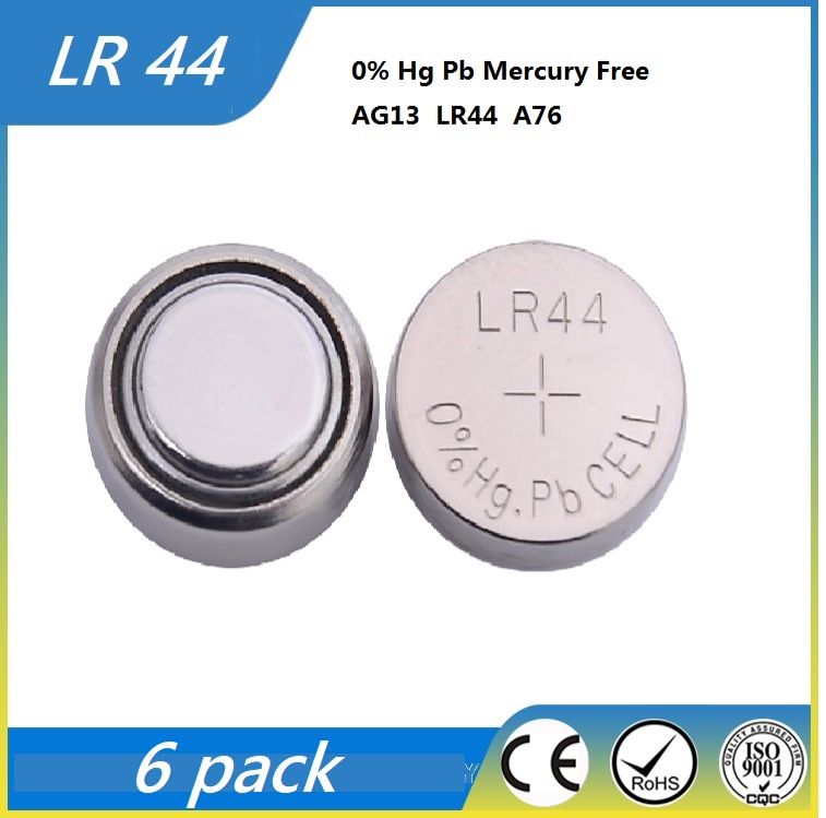 LR44 AG13 Silver Oxide Button Battery 1.5V X 6