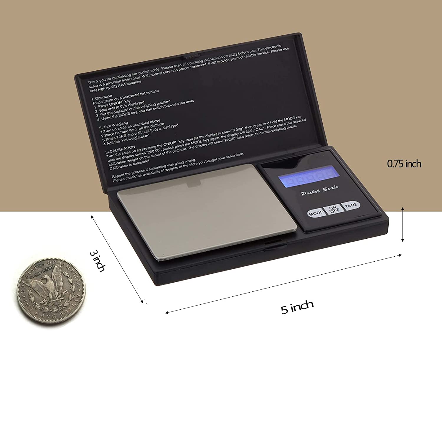 Mini Micro Digital Scale Electronic Pocket Jewelry Gram Weighing 0.01 to 500g 0.5kg