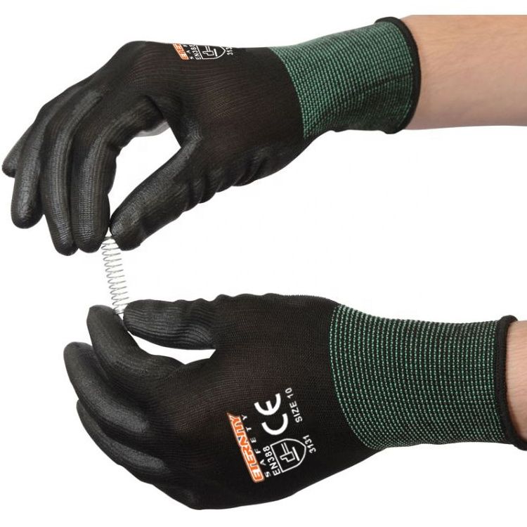Polyester Garden Glove Factory Heavy Duty Grip Diamond Super Resistant