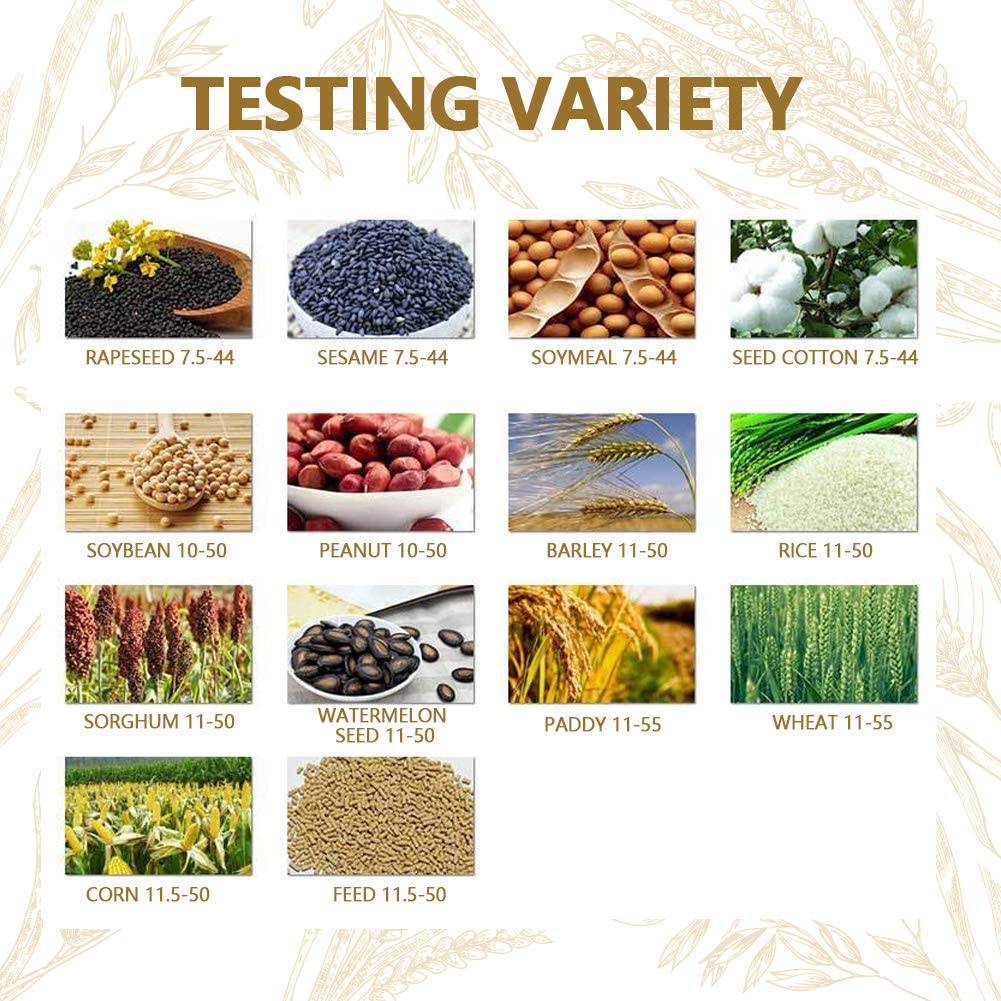 Portable Hay Moisture Meter Digital LCD Grain Moisture Meter For Wheat Corn Rice Peanut Soybean
