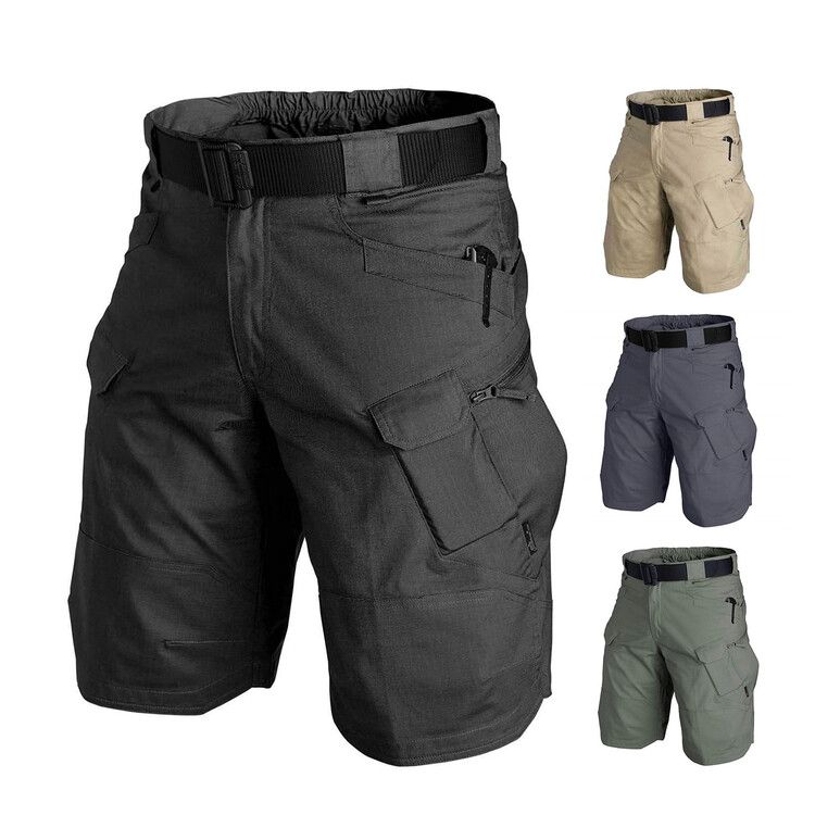 Army KHAKI Tactical Waterproof Cargo Shorts pants Combat Hiking Various Sizes Green Grey Black