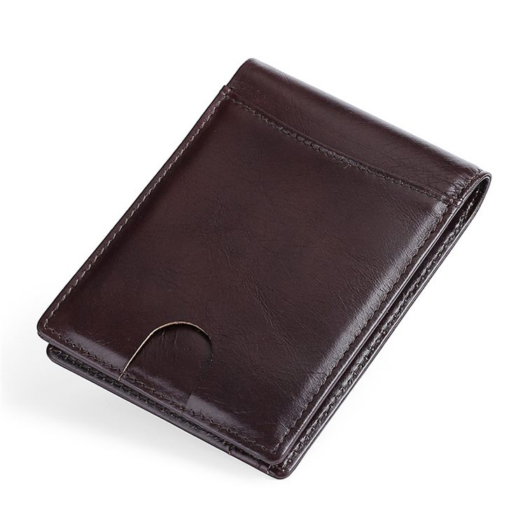Men 100% Genuine Cow Leather Wallet Card RFID Purse BLACK or Brown