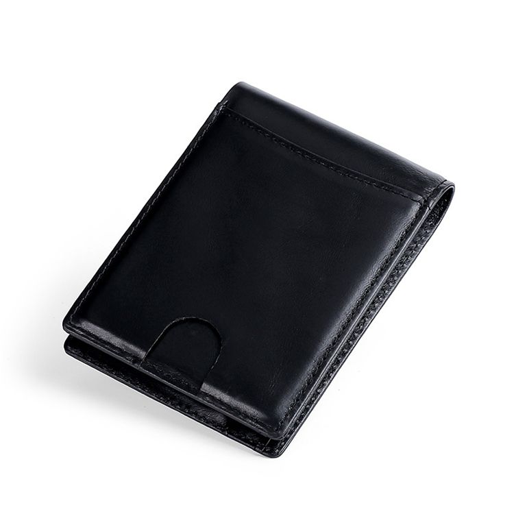 Men 100% Genuine Cow Leather Wallet Card RFID Purse BLACK or Brown