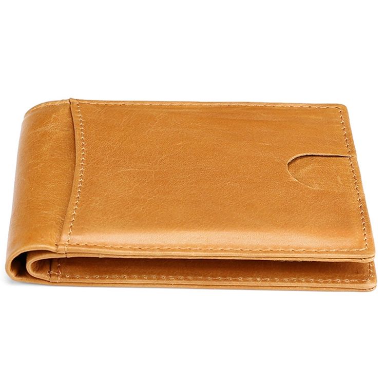 Men 100% Genuine Cow Leather Wallet Card RFID Purse BLACK or Brown