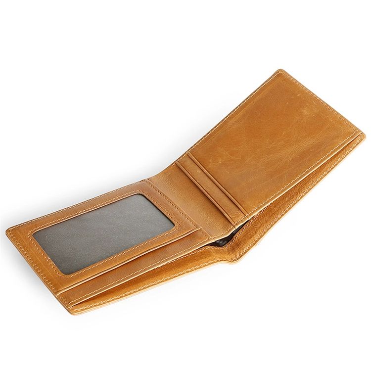 Men 100% Genuine Cow Leather Wallet Card RFID Purse BLACK or Brown