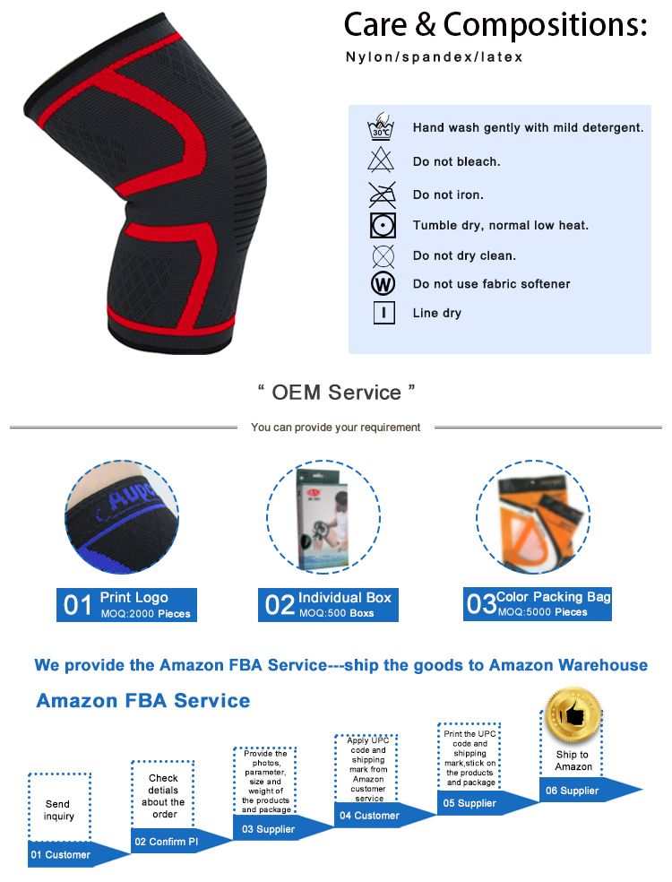 2 x pcs  - one PAIR - Knee Sleeve Compression Brace Support Wrap SMALL | MEDIUM | LARGE