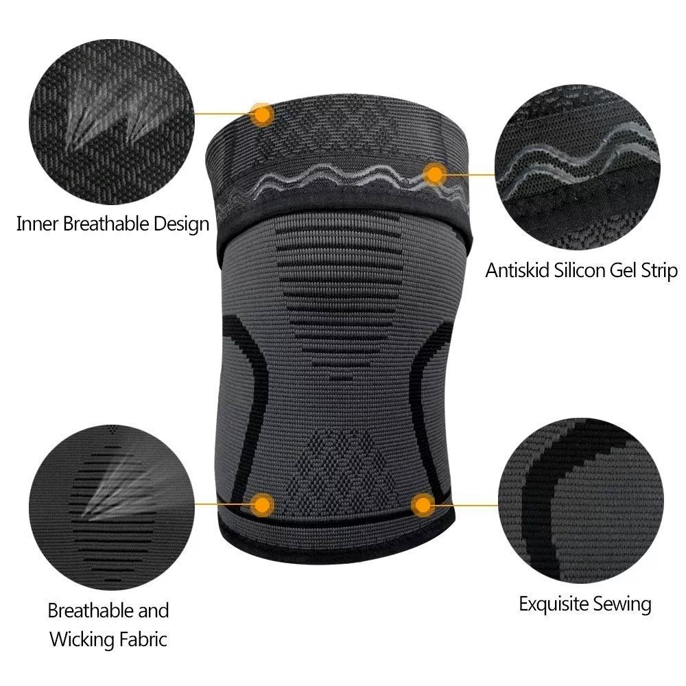 2 x pcs  - one PAIR - Knee Sleeve Compression Brace Support Wrap SMALL | MEDIUM | LARGE