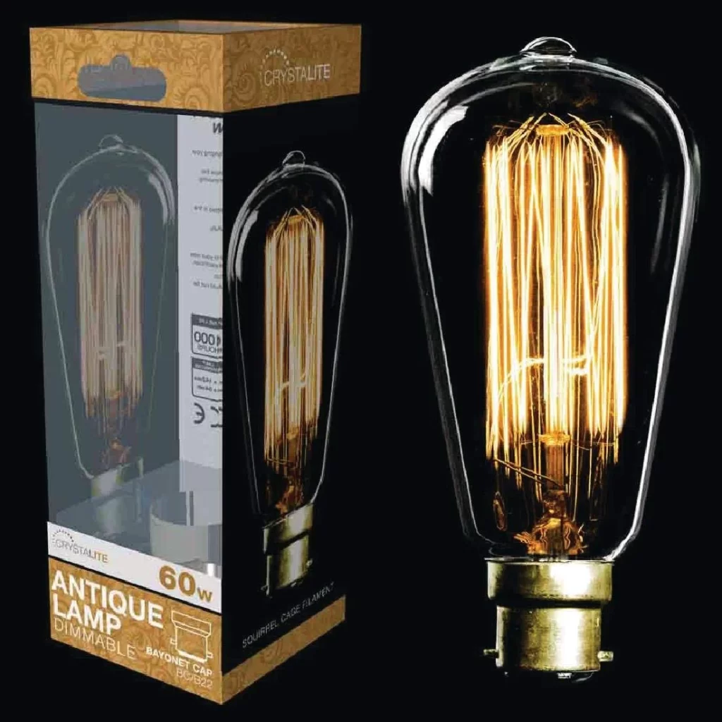 4W LED Filament Edison Amber Warm White Light Bulb B22 PIN Dimmable Tint Lamp E27 Screw