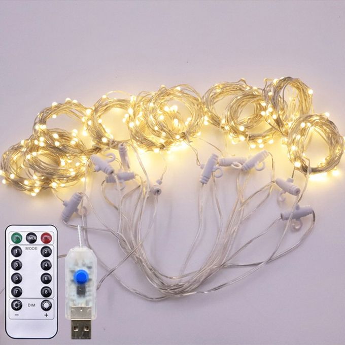 Curtain Lights Christmas Fairy String Curtain Lights Xmas 3m LED Warm White