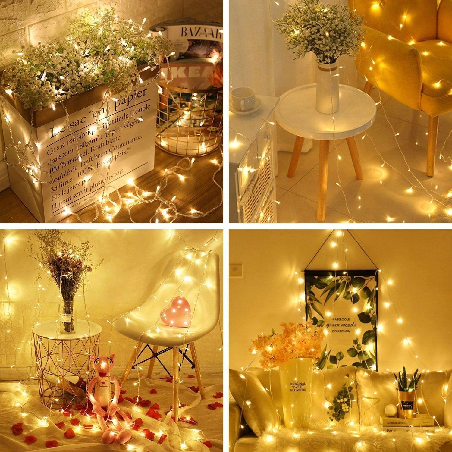 Christmas Xmas String Lights Outdoor 10M LED Waterproof Fairy Wedding/Party Warm White 240v