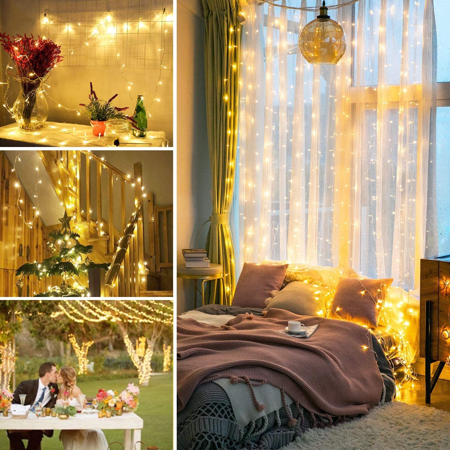 Christmas Xmas String Lights Outdoor 10M LED Waterproof Fairy Wedding/Party Warm White 240v