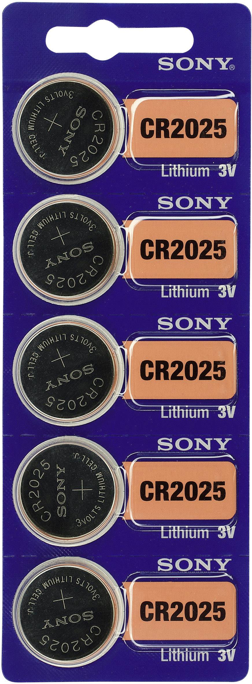 Cell 3V Lithium Battery 2/5/10 Sony CR2025 Cmos batteries