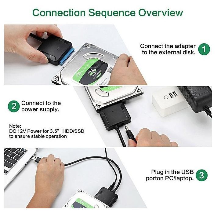 HDD SATA USB 3.0 – 2.5 3.5″ IDE Hard Drive Cable