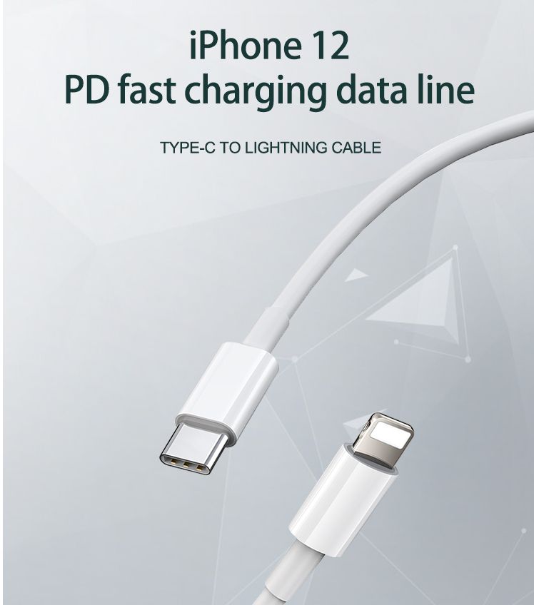 Lightning Data PD Type C Fast Charger Cable IPhone Apple