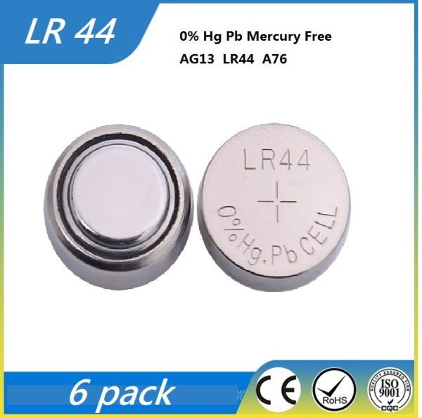 LR44 AG13 Silver Oxide Button Battery 1.5V X 6