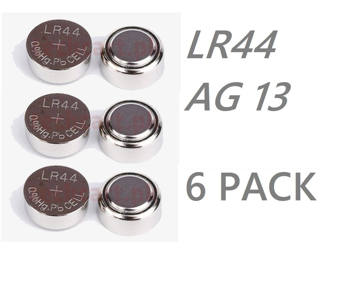 LR44 AG13 Silver Oxide Button Battery 1.5V X 6