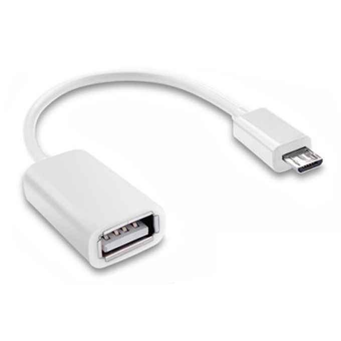 Micro USB Male To USB Adapter Connector OTG Cable Black / White Android