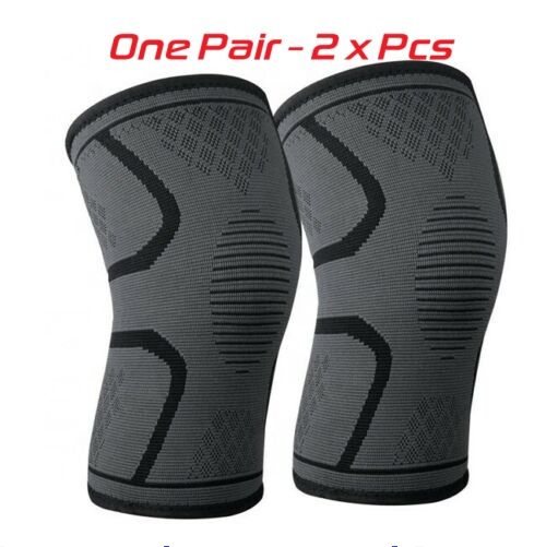 2 x pcs  - one PAIR - Knee Sleeve Compression Brace Support Wrap SMALL | MEDIUM | LARGE