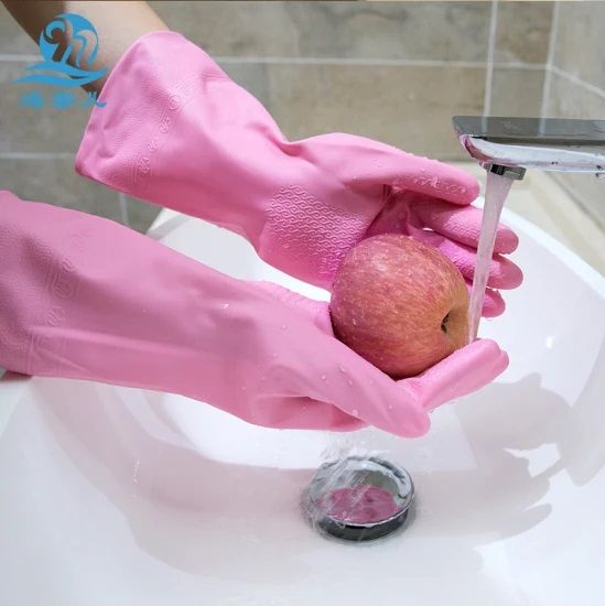Dishwashing Household Kitchen Toilet Cleaning Rubber Gloves Domestic All-Purpose Rubber Silicon Latex Green/Pink/Yellow