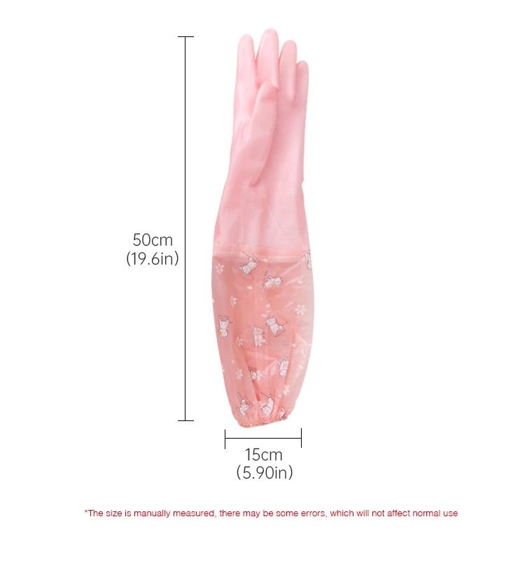 Domestic Rubber Gloves Dishwashing All Purpose Silicon Latex Kitchen Toilet Protective House Home Use Pink Blue