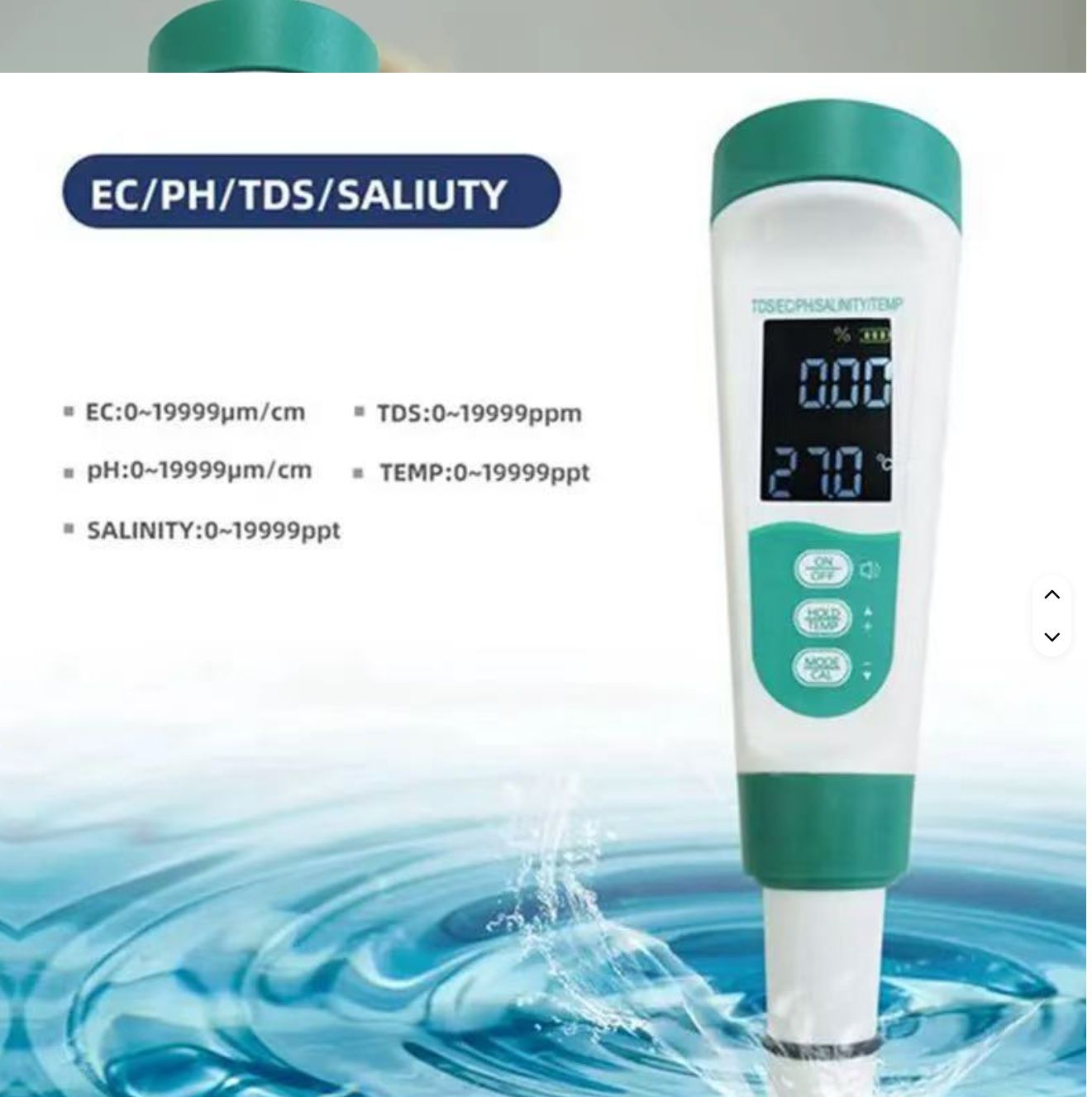 5 In 1 Digital PH Meter With TDS EC Salinity Temperature Measurement Waterproof PH TDS Temp 0.01 Resolution High Accuracy Pen Type Tester, Water Tester For Water, Wine, Spas, Aquariums
