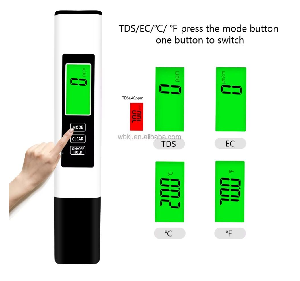 Testeur TDS Eau Portable - Mesure PPM, EC Et Température Pour Aquariums, Piscines, Eau Potable - Précision Et Simplicité