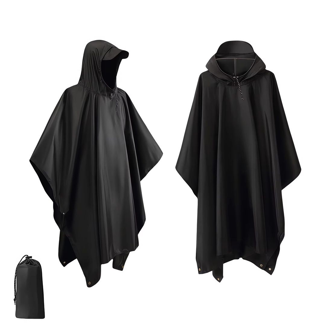Hooded Rain Poncho for Adult, Waterproof Lightweight Raincoat for Hiking Camping