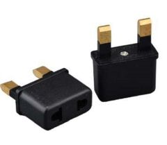Universal Travel Europe US USA To UK Power Adapter Converter Outlet Wall Plug Socket Portable 2 Round Socket Input Pin