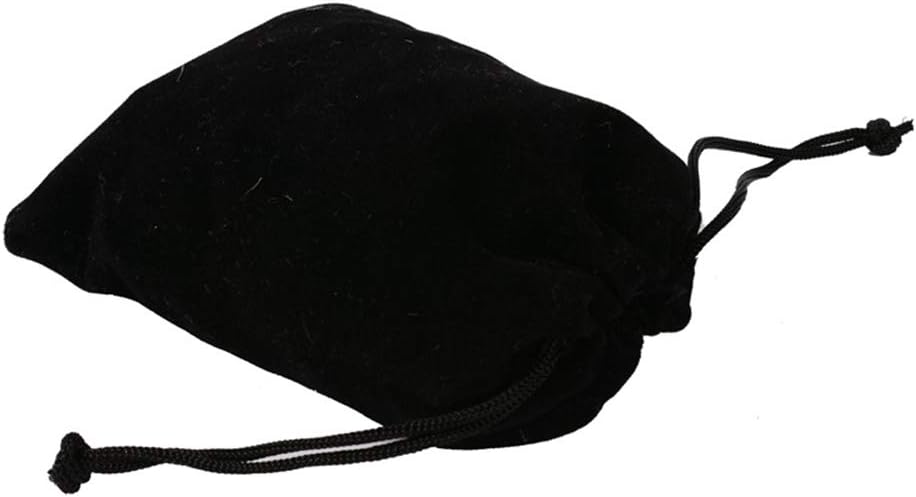 Pack of 5  Velvet Bags 15 x 20 cm Velvet Jewelry Bags with Drawstring Pouch Wedding Christmas Party-Black