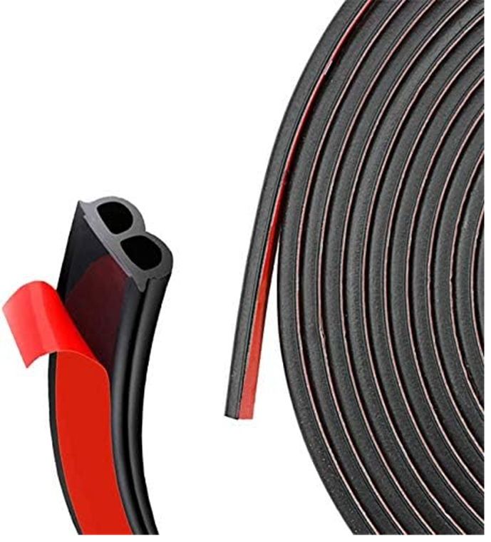 Door Seal Strip – B Shape Self Adhesive Rubber Fit for Most Cars (16M) Guard Protector Weatherstrip