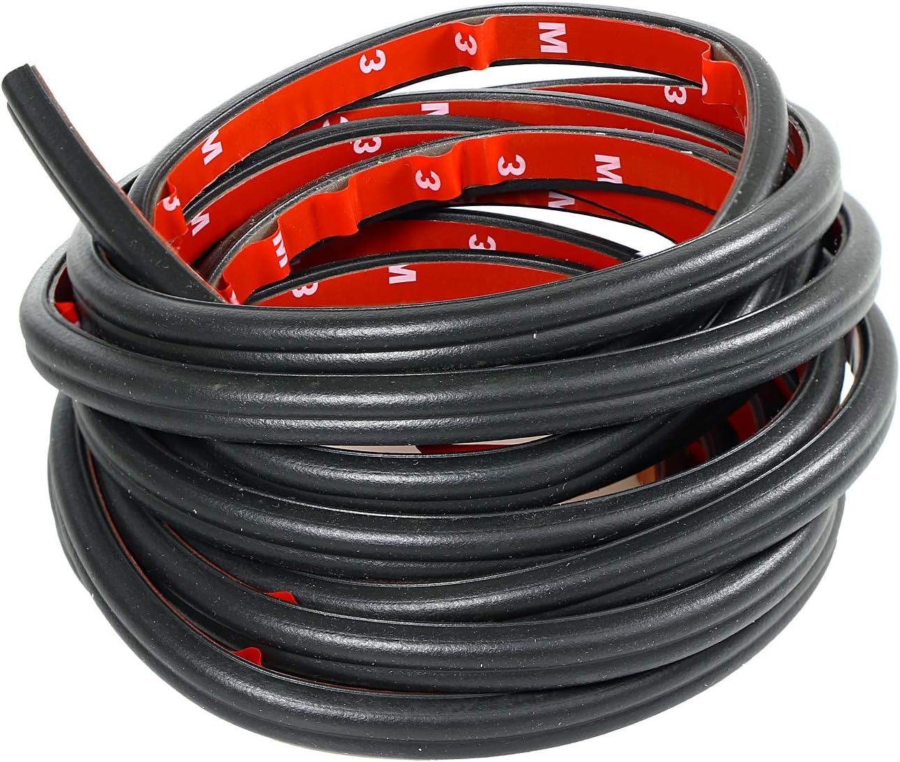 Door Seal Strip – B Shape Self Adhesive Rubber Fit for Most Cars (16M) Guard Protector Weatherstrip