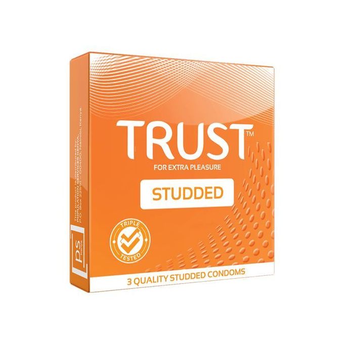 Trust Trusted Studded Condoms 3 Packets = (9 Pcs) protection view 2
