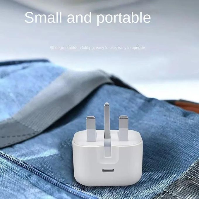 Super Fast 20W / 60W PD USB C Charger PD3.0 Foldable UK Plug Type c Power Supply Adapter USB Wall Charger for iPhone 15 16 17 Android Samsung