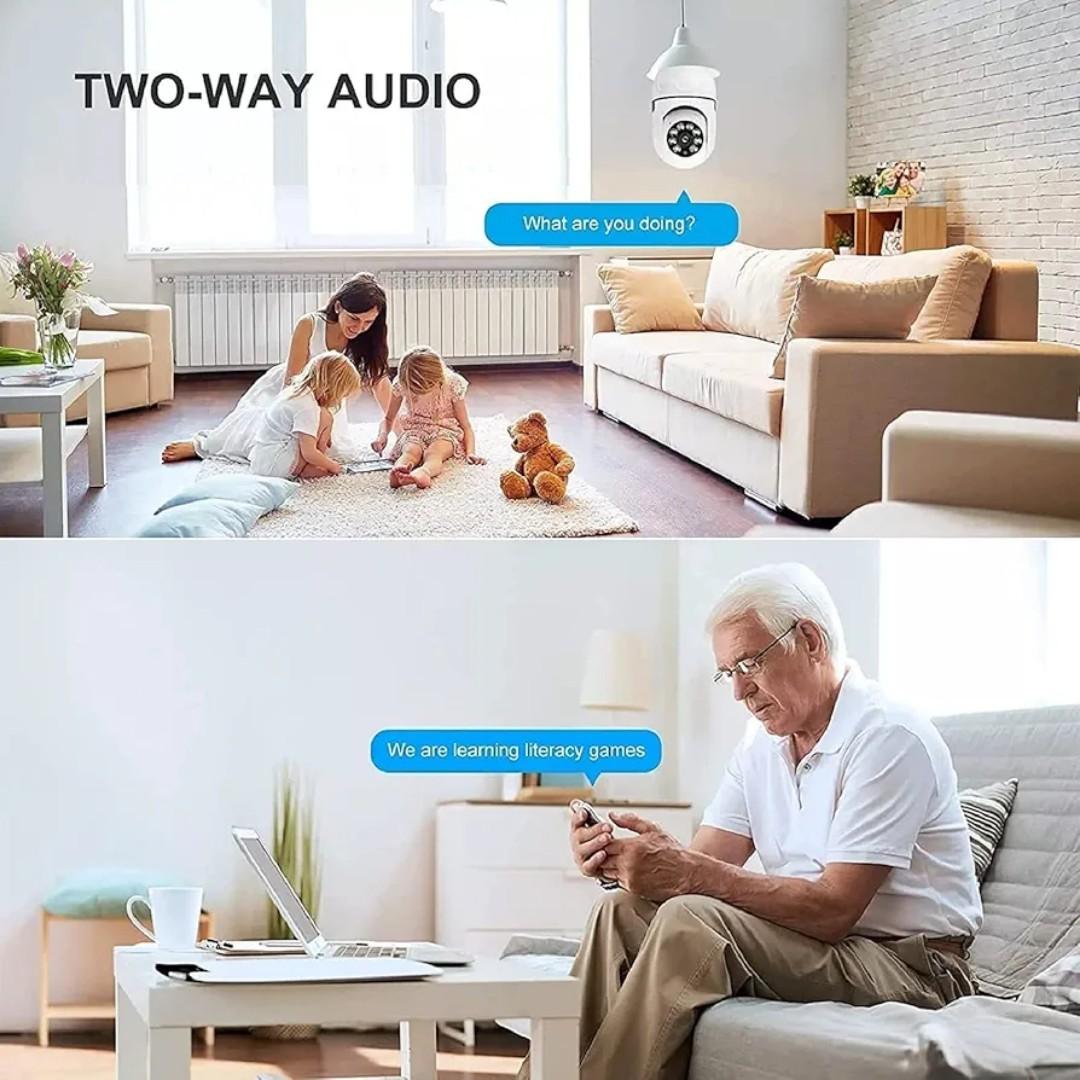 WiFi Smart Bulb Camera 360
360 Camera,
Full HD 1080P Light Bulb Camera,
2.4GHz WiFi Camera
plus free 32G SD Card