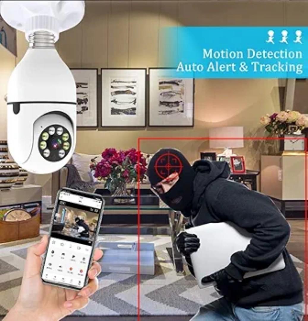 WiFi Smart Bulb Camera 360
360 Camera,
Full HD 1080P Light Bulb Camera,
2.4GHz WiFi Camera
plus free 32G SD Card