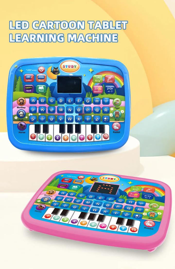 Kids Computer Tablet Piano Toy Baby Children Early Educational Learning Machine Toys Electronic Children Study Game for 3+ Year Old's Girls Boys Gift Birthday Presents