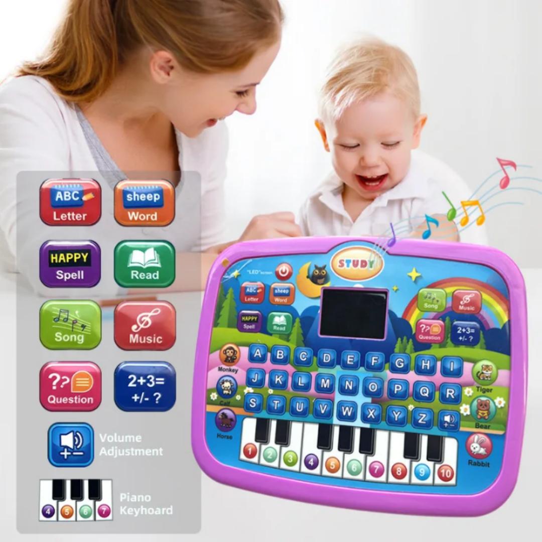 Kids Computer Tablet Piano Toy Baby Children Early Educational Learning Machine Toys Electronic Children Study Game for 3+ Year Old's Girls Boys Gift Birthday Presents