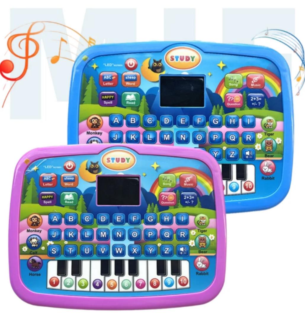 Kids Computer Tablet Piano Toy Baby Children Early Educational Learning Machine Toys Electronic Children Study Game for 3+ Year Old's Girls Boys Gift Birthday Presents
