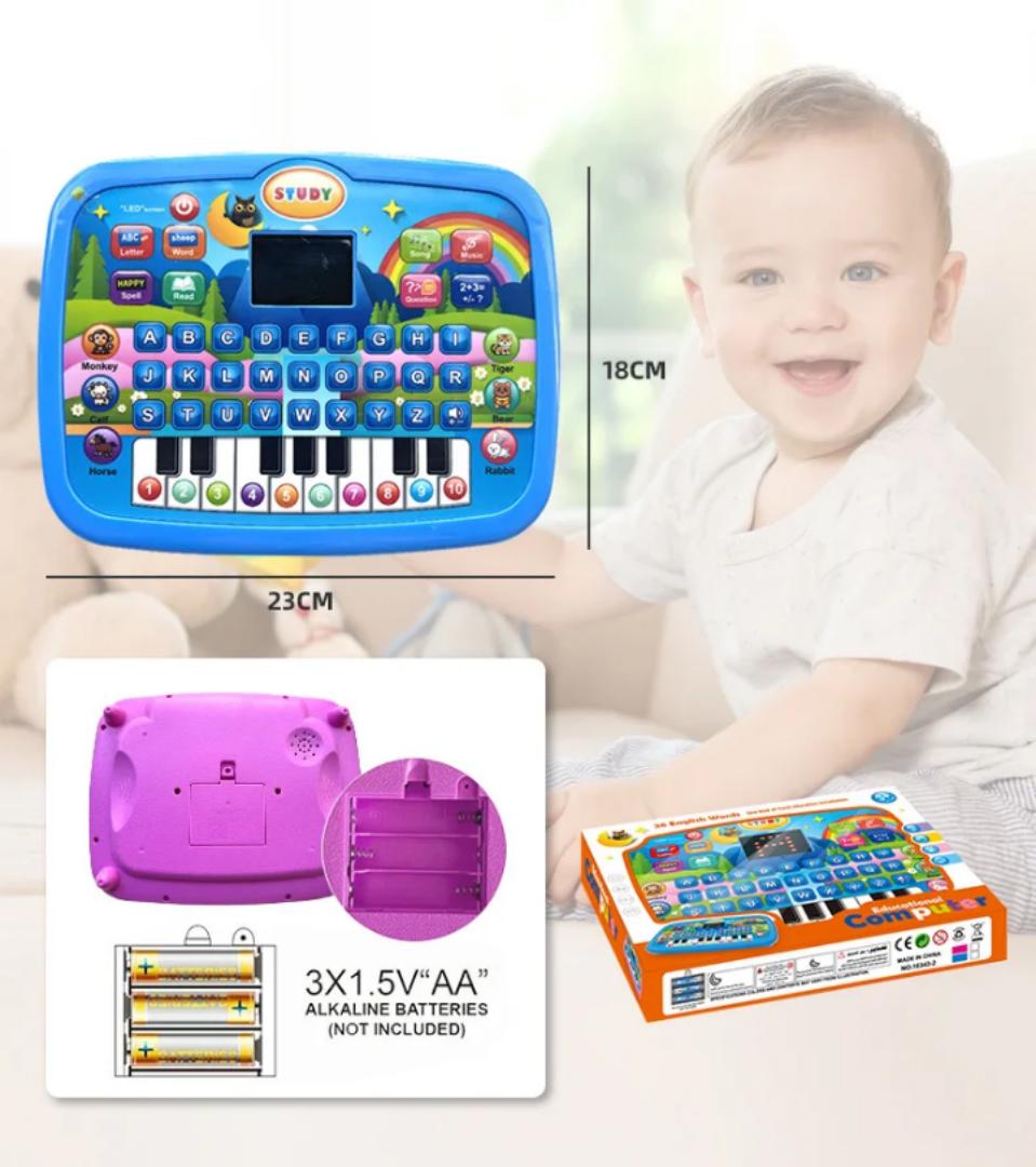 Kids Computer Tablet Piano Toy Baby Children Early Educational Learning Machine Toys Electronic Children Study Game for 3+ Year Old's Girls Boys Gift Birthday Presents
