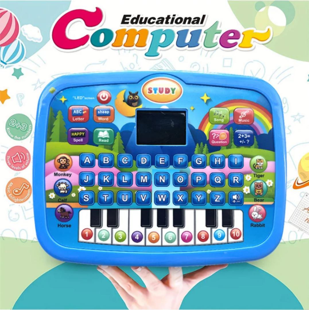 Kids Computer Tablet Piano Toy Baby Children Early Educational Learning Machine Toys Electronic Children Study Game for 3+ Year Old's Girls Boys Gift Birthday Presents