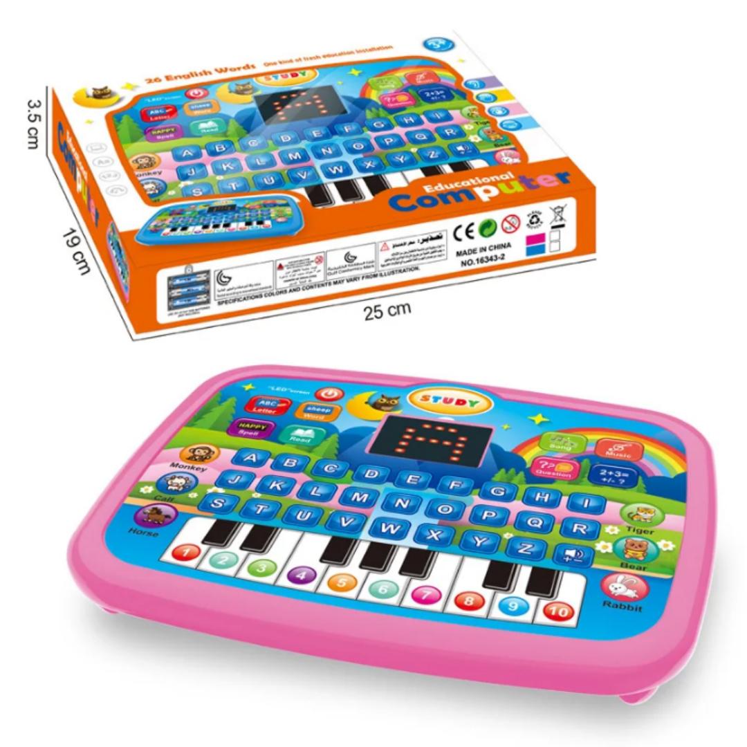 Kids Computer Tablet Piano Toy Baby Children Early Educational Learning Machine Toys Electronic Children Study Game for 3+ Year Old's Girls Boys Gift Birthday Presents