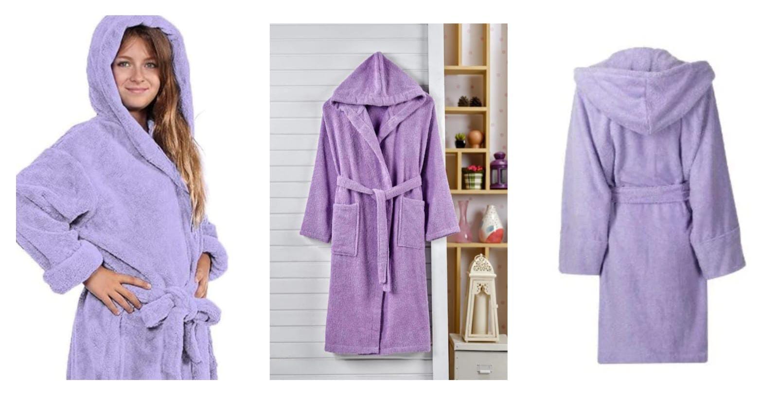 ‼️ LUXURIOUS QUALITY COTTON BATHROBES 👏🏼▪️Size purple💜 has L & xl▪️Size Blue💙 has XL