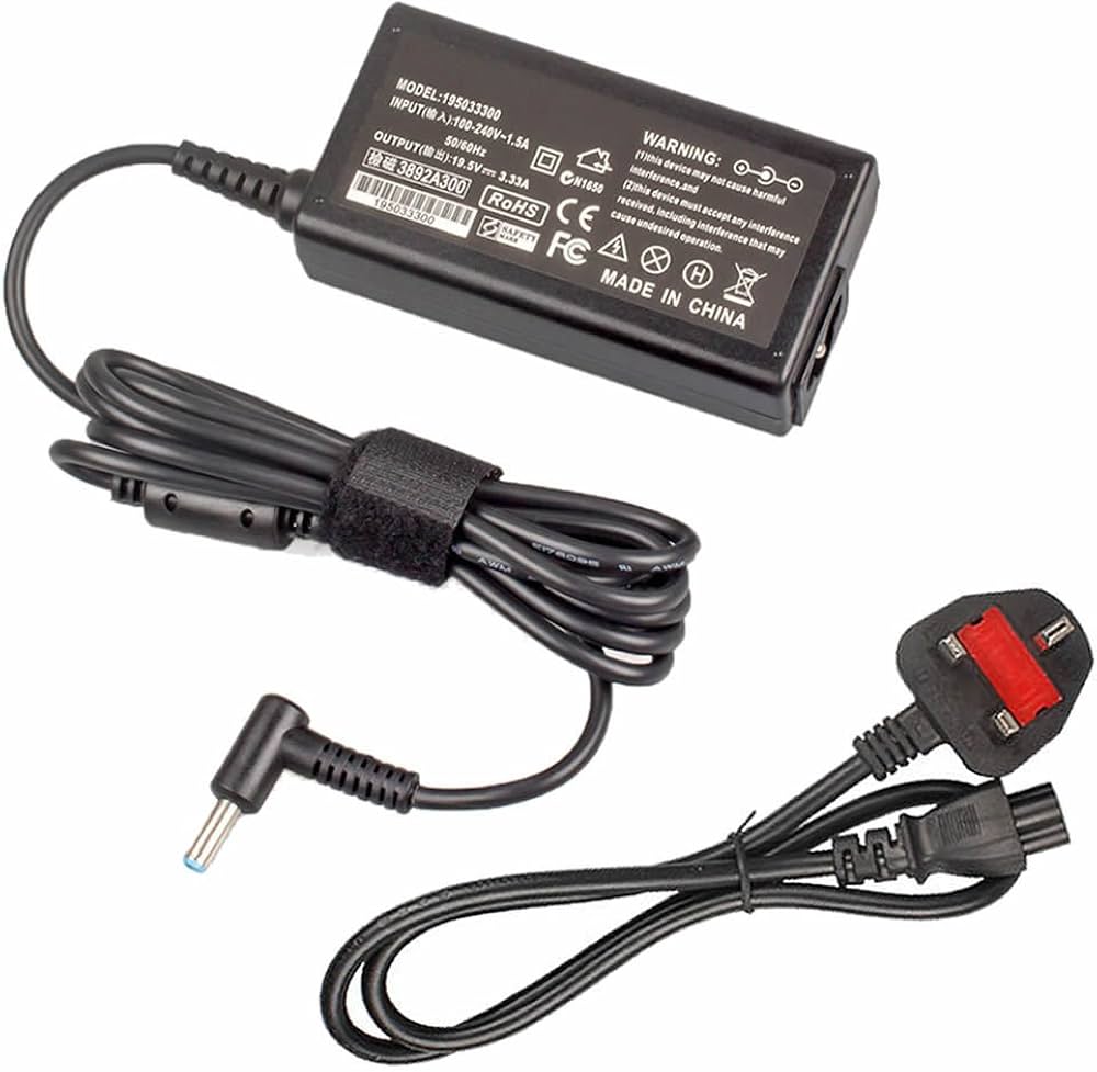 Hp Original 65W BLUE PIN Laptop Complete Charger with 3 pin,19.5V 3.33A Power DC 4.5x3.0mm Supply for HP Pavilion x360 11 13 15, HP ProBook 450 430 440 446 455 470 G8 G7 G6 G5 G4, HP EliteBook 840 G5