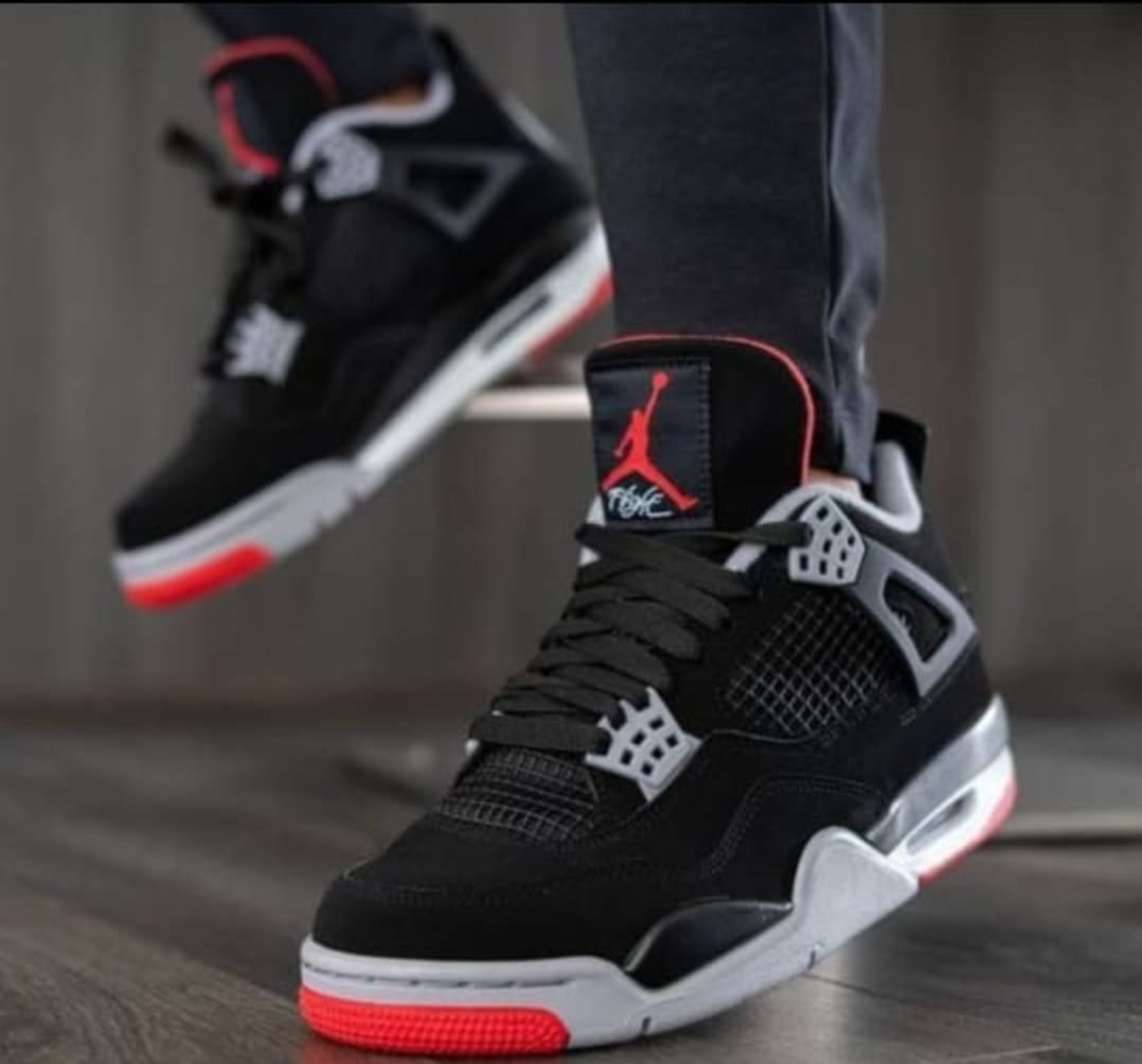 Authentic Air Jordan 4 Black Cat Sneakers Original & Best Quality Men's Shoes
