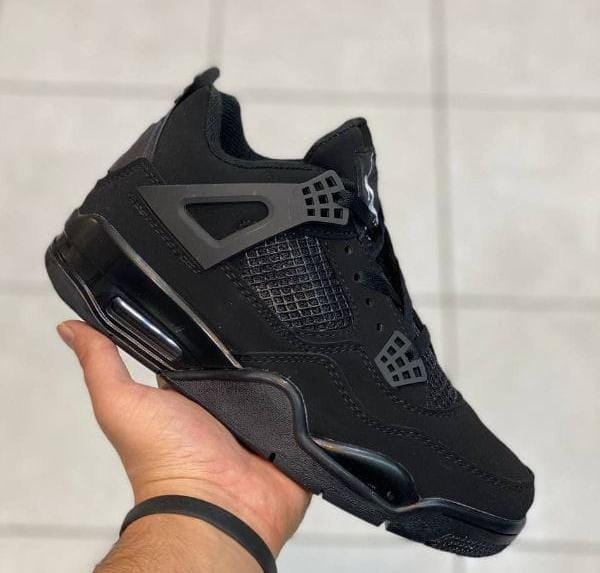 New Fashion Original Air Jordan 4 Black Cat Men's Shoes Unisex Sneakers