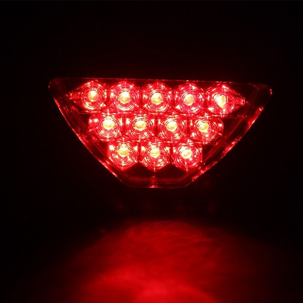 Brake Lights Universal F1 Style DRL Red 12 LED Rear Tail Stop Brake Light Third Brake Stop Safety Lamp Light Car LED Signal Lamp
