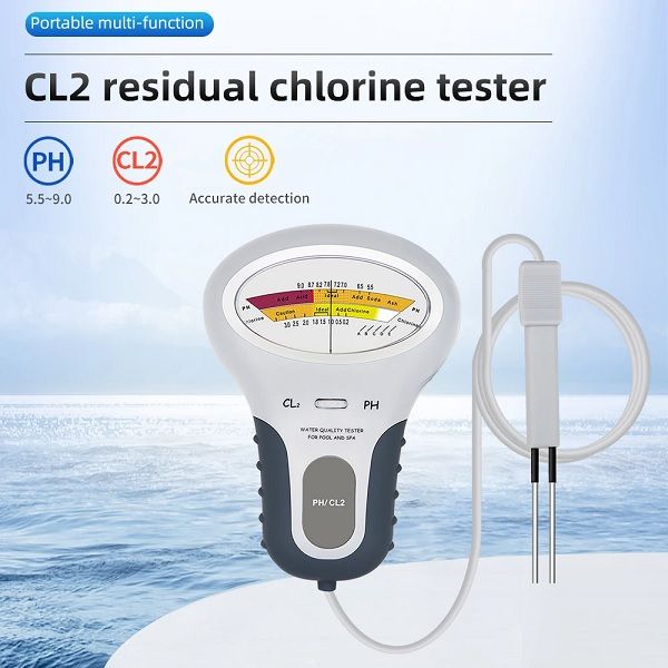 2 In 1 Chlorine Detector PH & CL2 Meter Swimming Pool Spa Chlorine Monitor Tester Aquarium Hot Spring Water Quality Tester