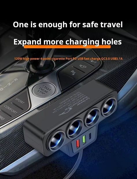 12 V Car Cigarette Lighter Plug Rechargeable Electric USB Cigarette Lighter type c port and more
