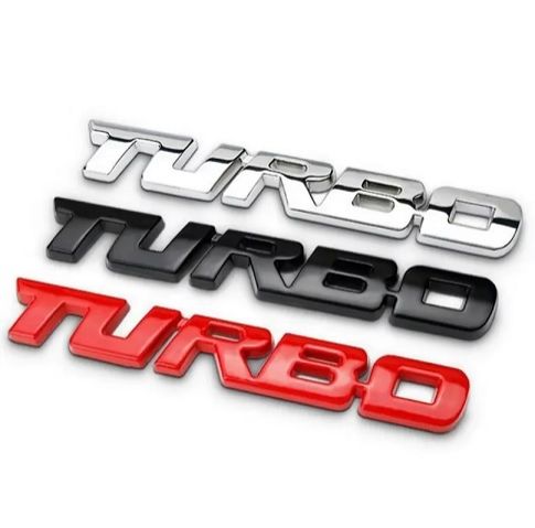 Car Body TURBO 3D Sticker Metal Emblem Decal Decoration Car Styling