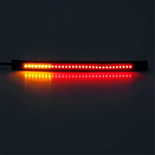 Flexible 48 LED Motorcycle Light Bar Strip Tail Turn Signal Tail Rear Brake Stop Bulb Lamp Brake Light 2835 3014 SMD Dual Color